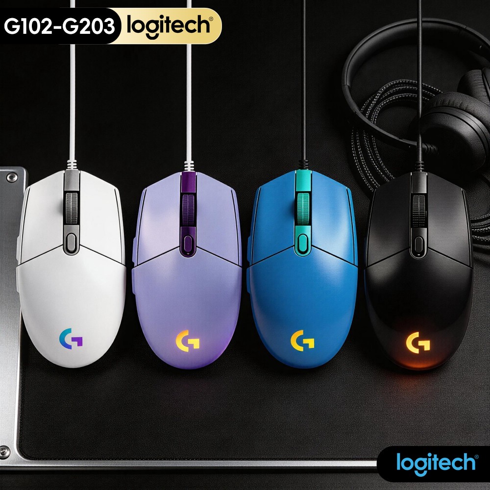 Logitech Mouse G203 - فأرة لوجيتك G102، فأرة ألعاب G203
