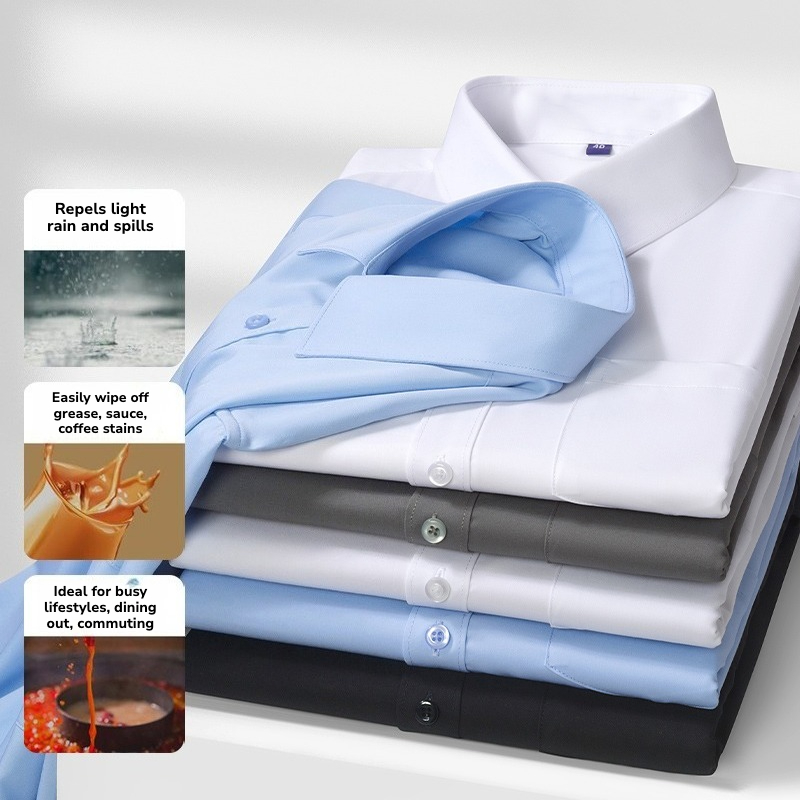 قميص رجالي طويل الأكمام مقاوم  - مراجعة Office Tech Wear وسعره