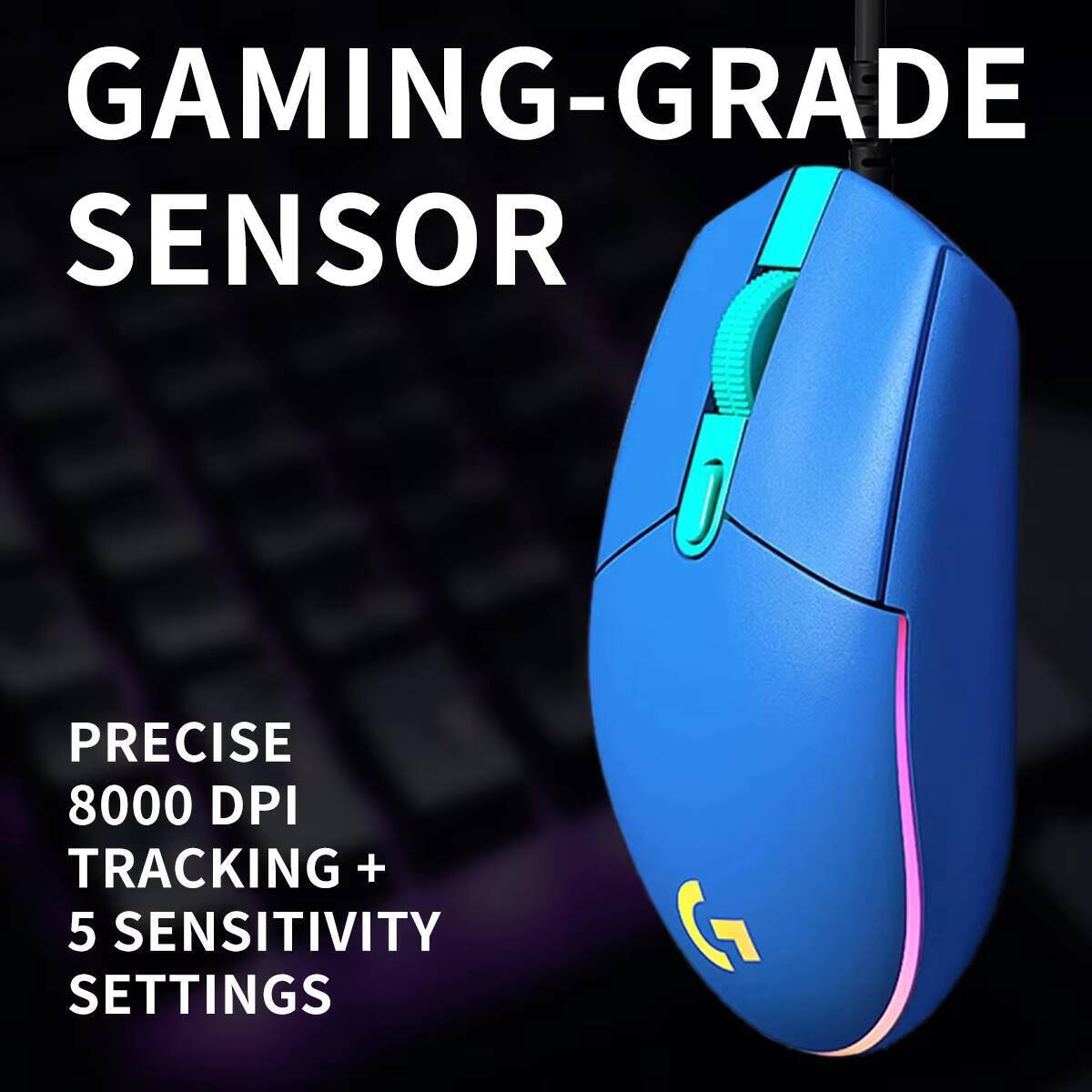 فأرة ألعاب لوجيتك G203 LIGHTSY - مراجعة Logitech Mouse G203 وسعره