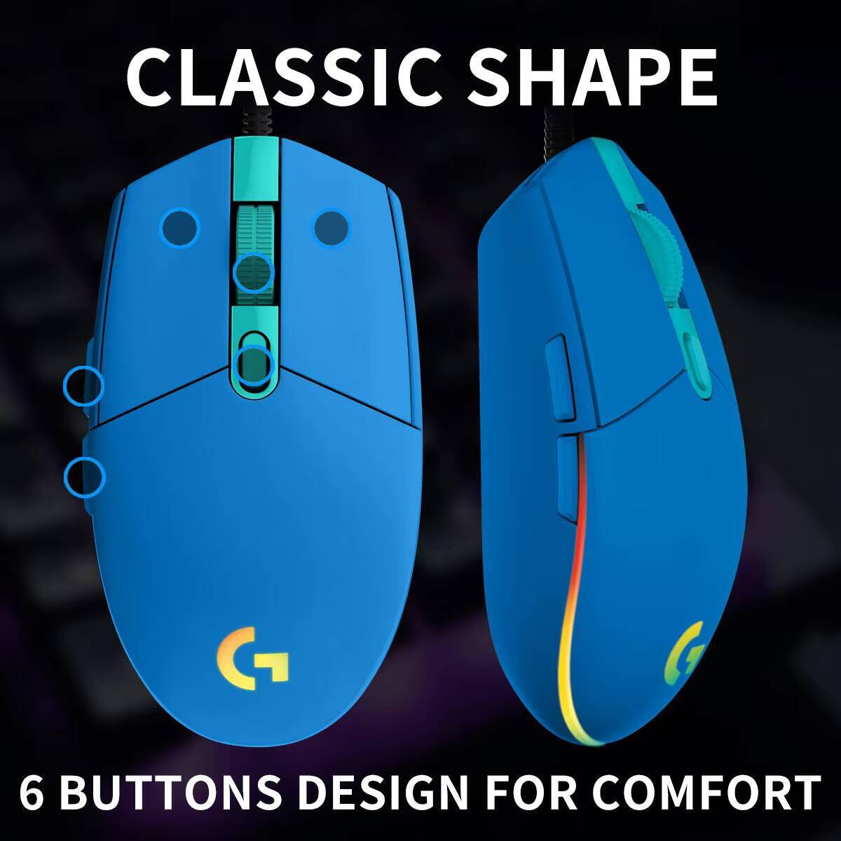 فأرة ألعاب لوجيتك G203 LIGHTSY - مراجعة Logitech Mouse G203 وسعره